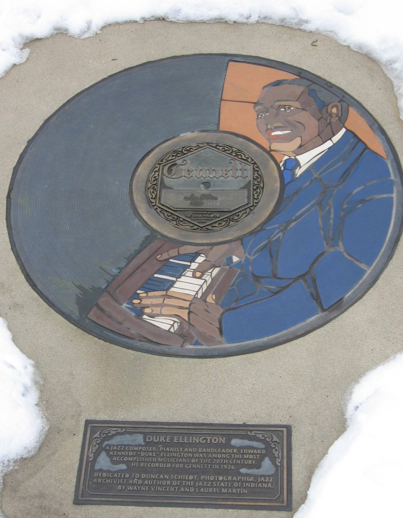 Duke Ellington's plaque on the Gennett walk of fame.