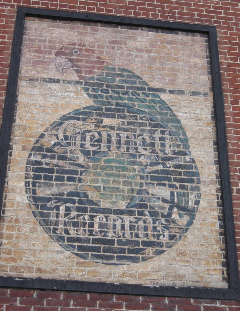 painting of the Gennett Records logo still visible on the structure.