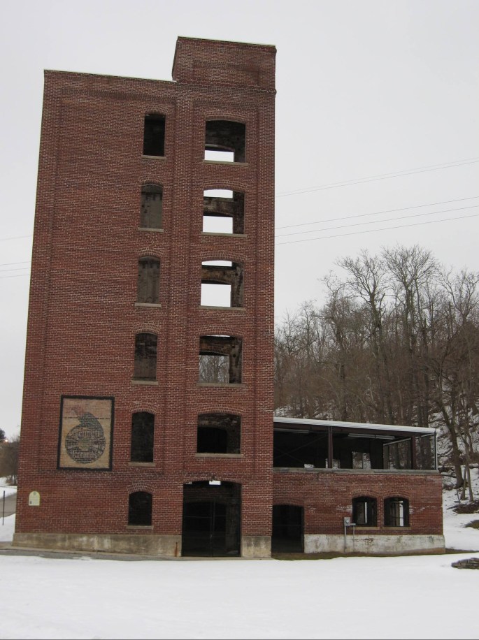 the gutted remains of the Gennett building.