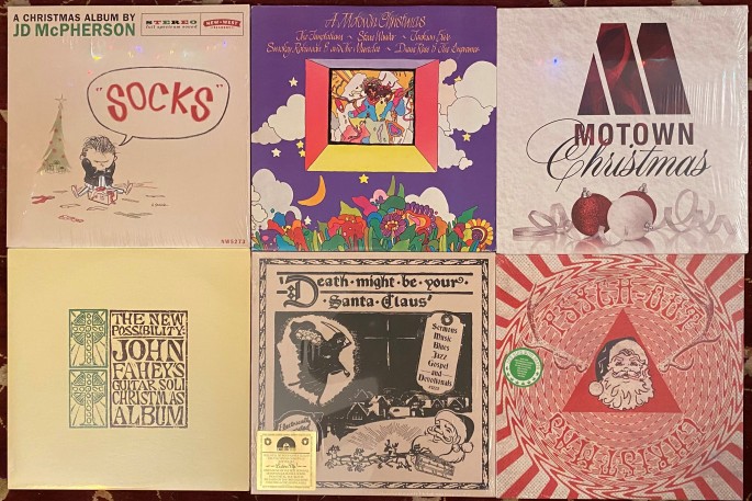 Christmas record covers
